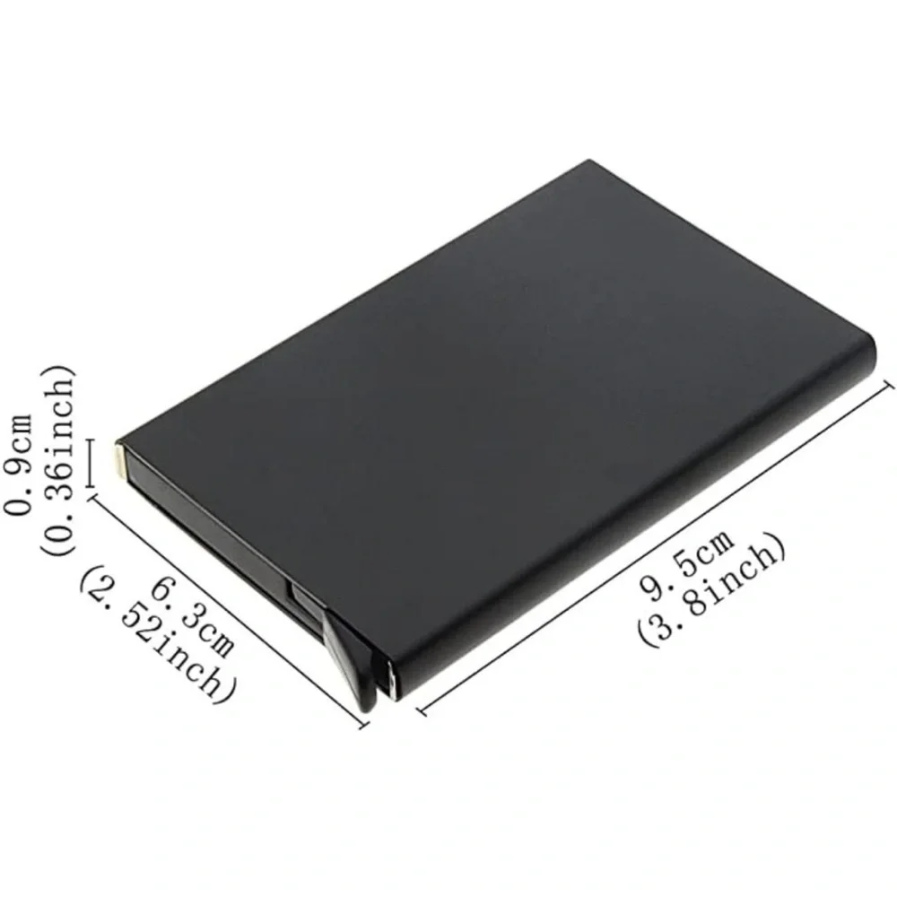 Brand New Blue Hunter Pop Up Slim Metal Card Holder Wallet RFID Case Minimalist